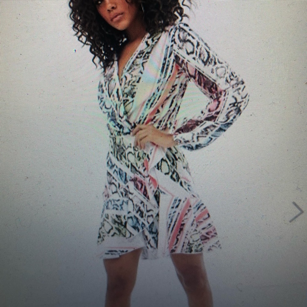 Satin Animal Print Wrap Dress